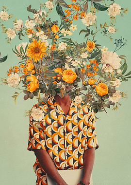 Floral Head Abstract Portrait
