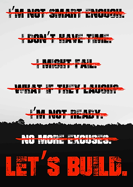 Motivational Text Art: Let's Build
