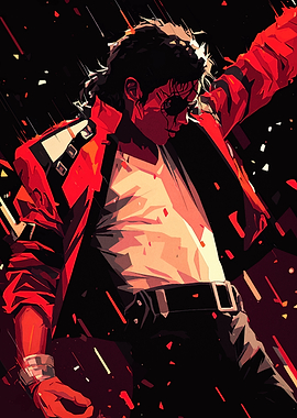Michael Jackson Red Jacket Digital Art