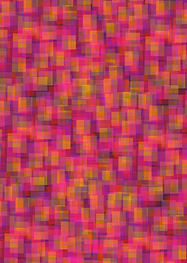 Abstract Pink and Orange Square Pattern