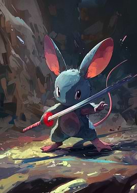 Mouse Samurai Warrior with Katana