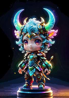 Chibi Warrior Horns Armor