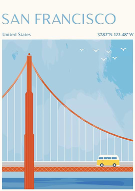 San Francisco Golden Gate Bridge Poster