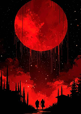 Blood Moon Fantasy Landscape