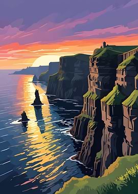 Cliffs of Moher at Sunset