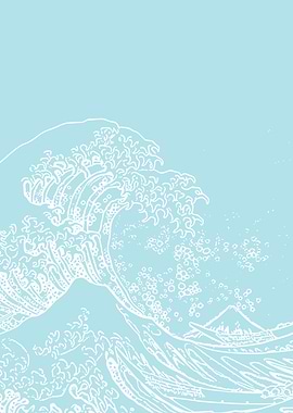 Great Wave off Kanagawa, light blue