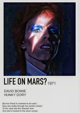 David Bowie Life on Mars Poster