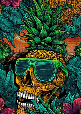 Tropical Skull Pineapple