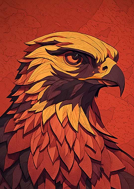 Eagle Portrait in Warm Tones