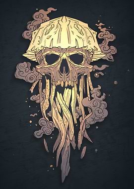 Skull Jellyfish and Smoke