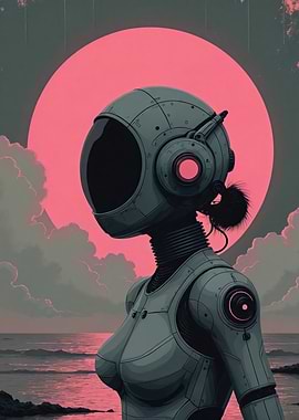 Retro Astronaut Woman