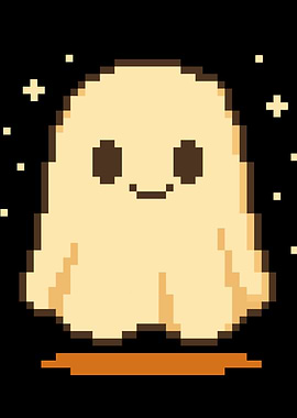 Cute Pixel Art Ghost