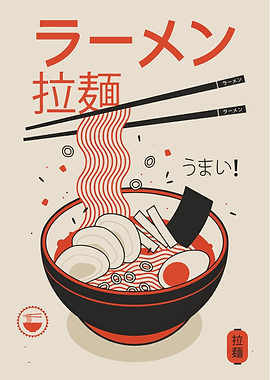 Ramen Bowl Illustration