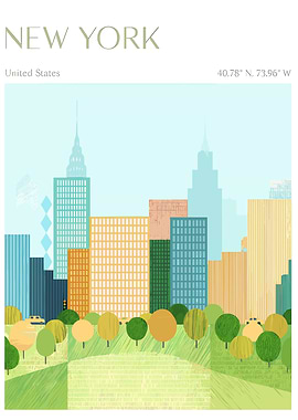 New York Cityscape Illustration