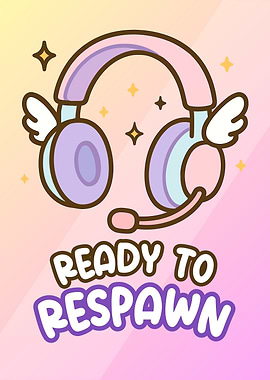 Ready to Respawn Gaming Headset Illustration