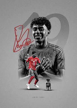 Lamine Yamal Spain National Team Portrait