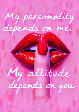 Sassy Feminine Quote - My Personality, My Attitude
