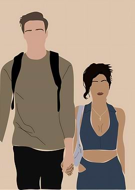 Minimalist nate and maddy Illustration