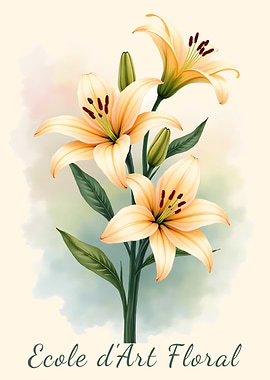 Elegant Lily Floral Art