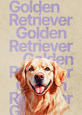 Golden Retriever Dog Poster