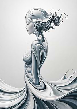 Abstract Liquid Feminine