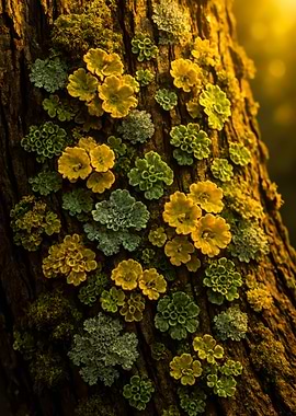 Lichen on Tree Bark
