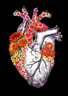 Floral Anatomical Heart - Botanical Anatomy