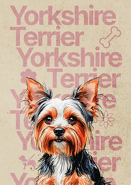 Yorkshire Terrier Dog Poster