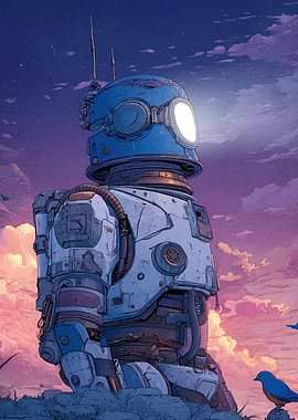 Robot in a Dreamy Landscape