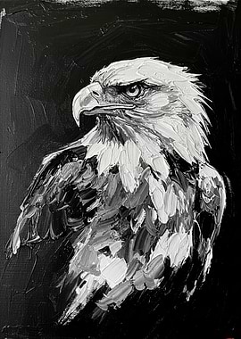 Monochrome Eagle Painting