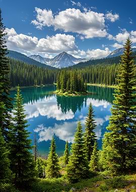 Mountain Lake Reflection