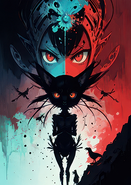 Eerie Anime Cat Creature
