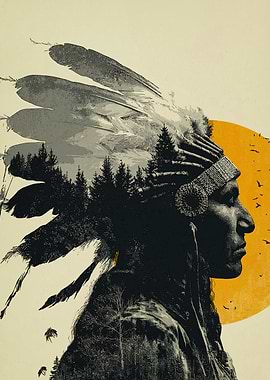 American Chief Double Exposure