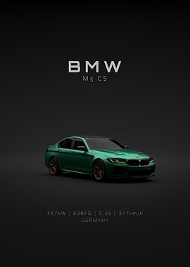 Specs BMW M5 CS F90 - Green Front