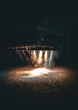 Stage Lighting with Smoke Effect