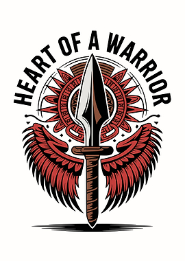 Heart of a Warrior Spear Emblem
