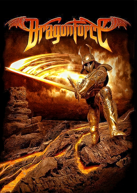 Dragonforce Warrior with Flaming Sword