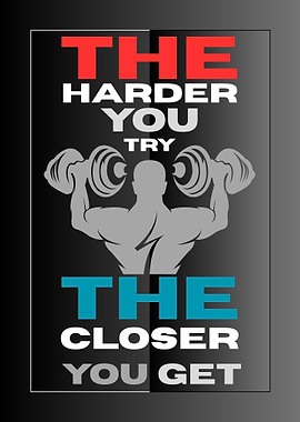 Motivational Fitness Quote with Bodybuilder