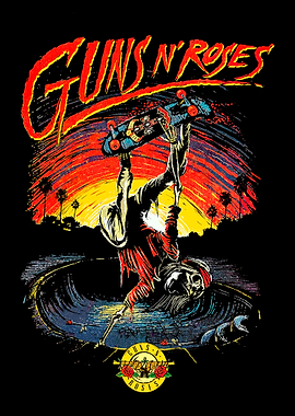 Guns N' Roses Skateboard Art