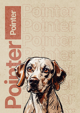Pointer Dog Poster