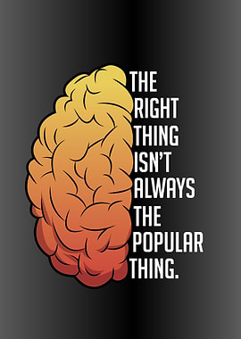 Brain with Inspirational Quote