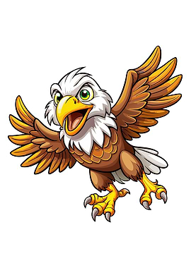 Cartoon Eagle Flying
