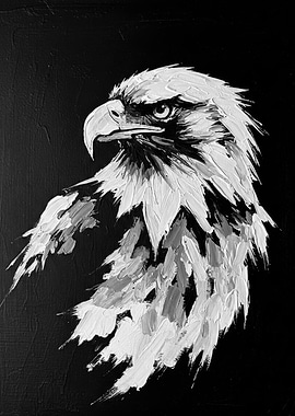 Monochrome Eagle Painting