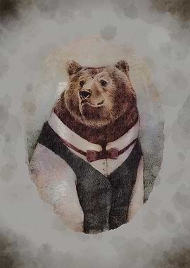 Bear in Suit Portrait