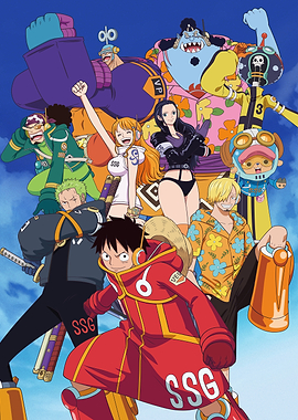 Straw Hat Pirates Egghead Arc style