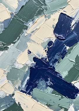 Abstract Palette Knife Painting