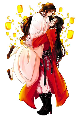 Romantic Embrace with Lanterns