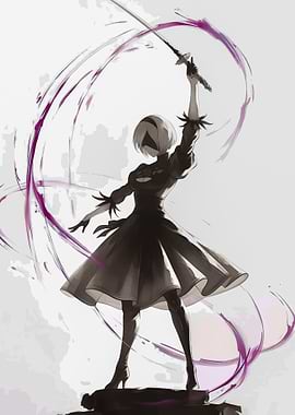 2B Nier Automata Sword Art