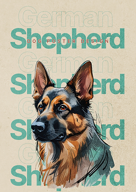 German Shepherd Dog Poster
