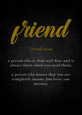 Friend Definition Art Print